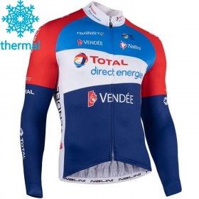 Maillot Cyclisme 2021 Team TotalEnergies Hiver Thermal Fleece N001